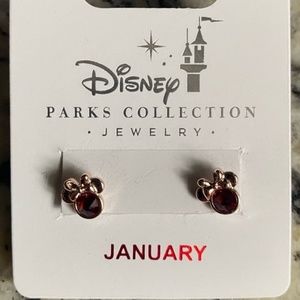 Disney Parks January Birthstone Birthday Minnie Mouse Earrings